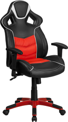 Red executive swivel chair